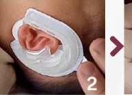 Main component placed around an infant ear